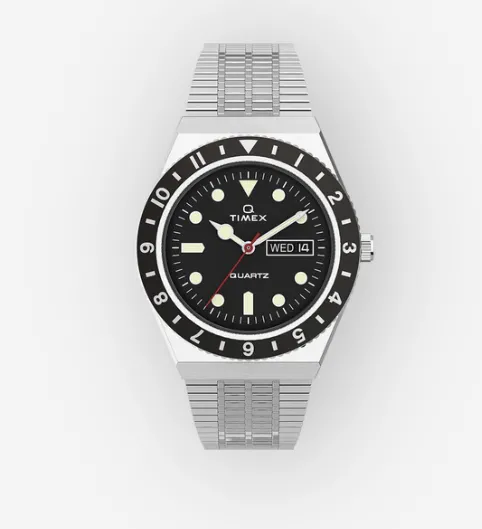 Timex - Orologio con bracciale in acciaio inossidabile Q Timex Reissue da 38 mm