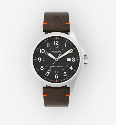 Timex - Orologio Expedition North® Field Solar da 41 mm con cinturino in pelle ecologica