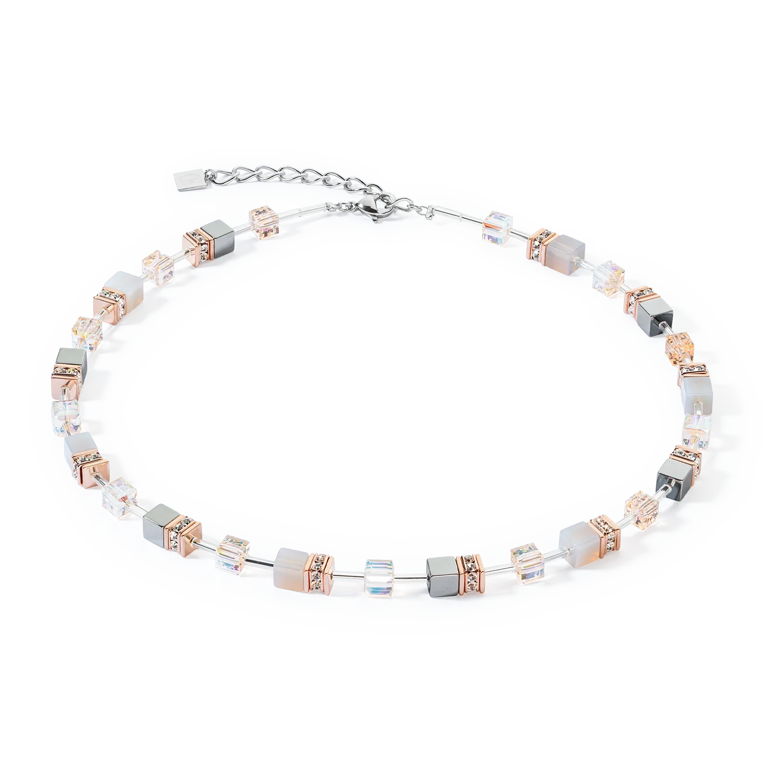 Collana GeoCUBE® Iconic Precious oro rosa-pesca