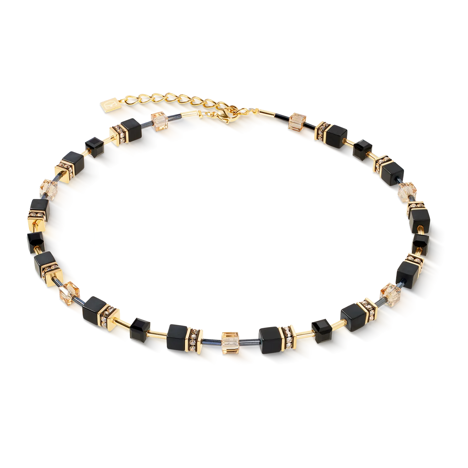 Collana GeoCUBE® onice nero-oro