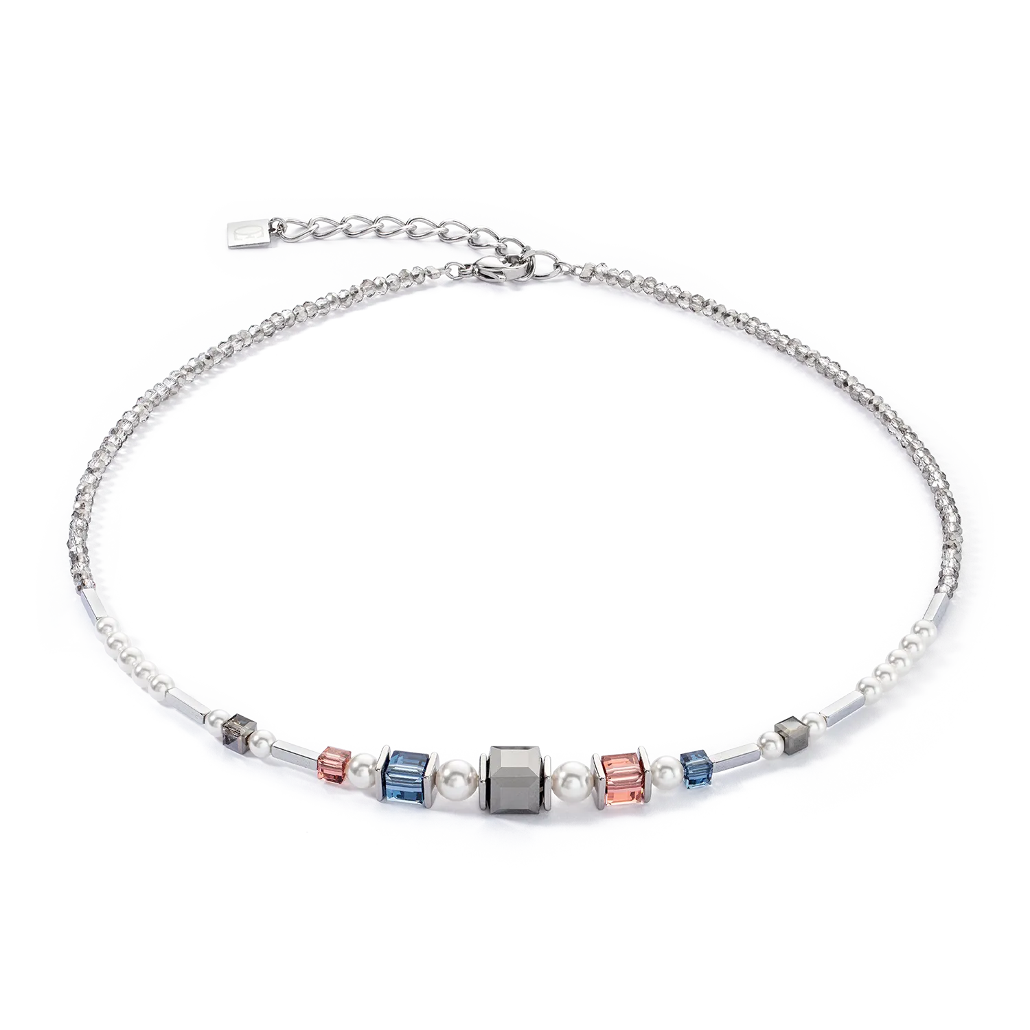 Collana Vintage Pearl Mix grigio argento