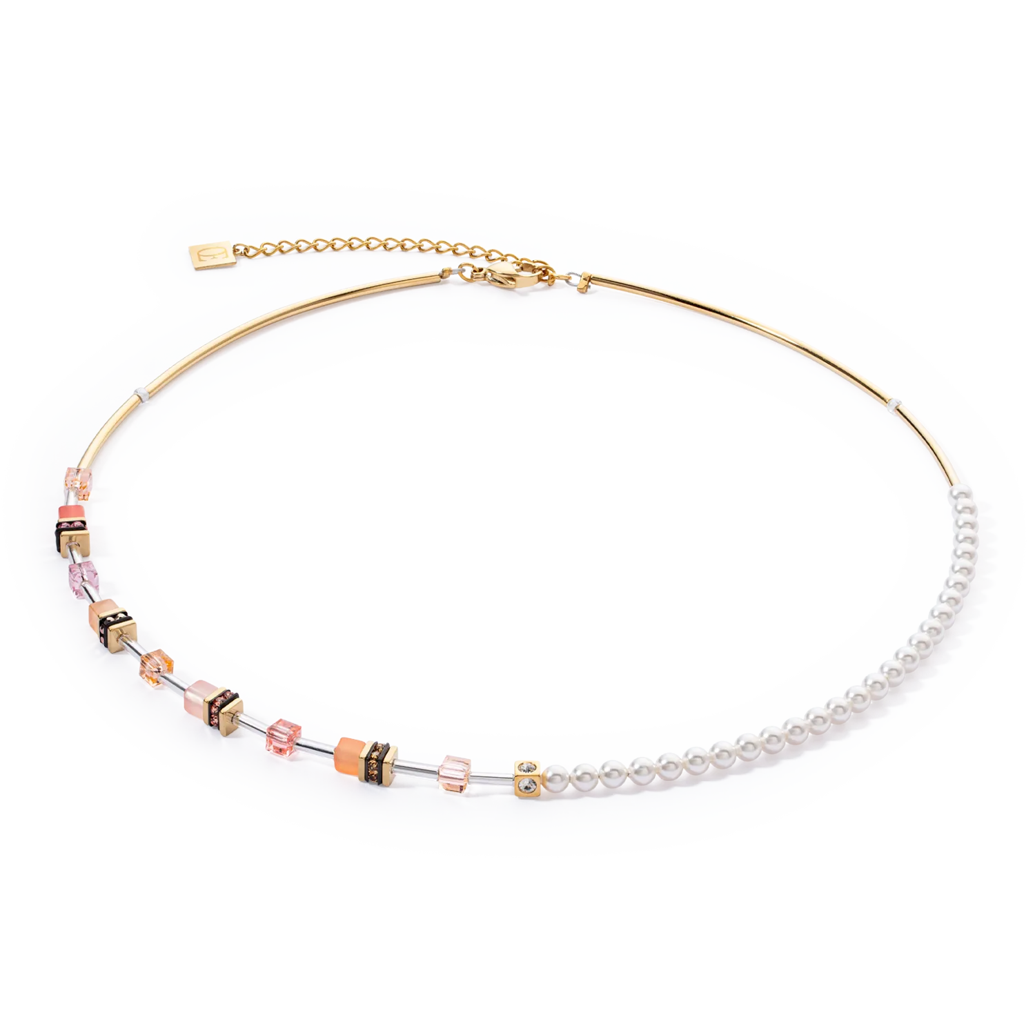 Collana GeoCUBE® Mini Fusion Pearls Apricot Crush