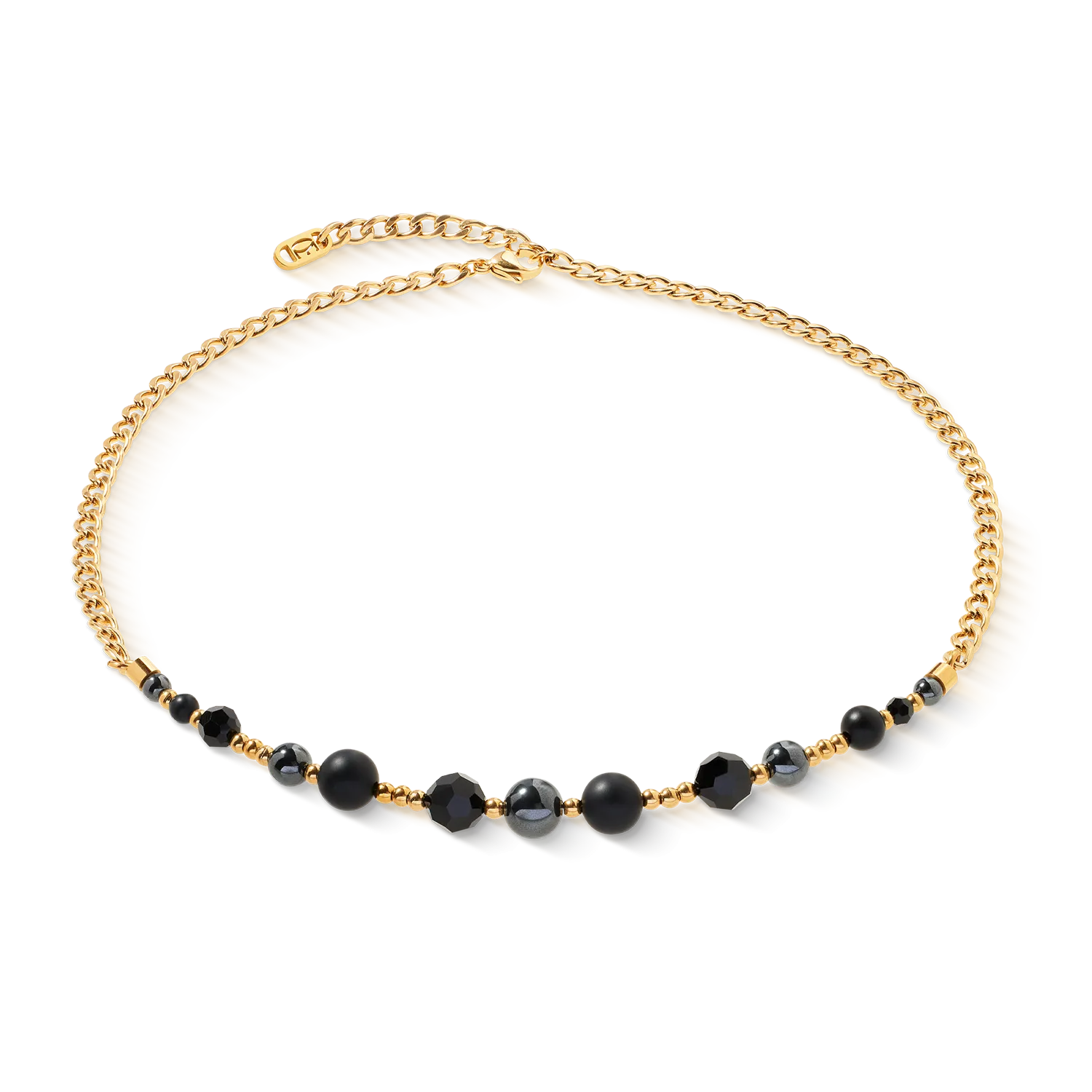 Collana Pure Spheres oro-nero