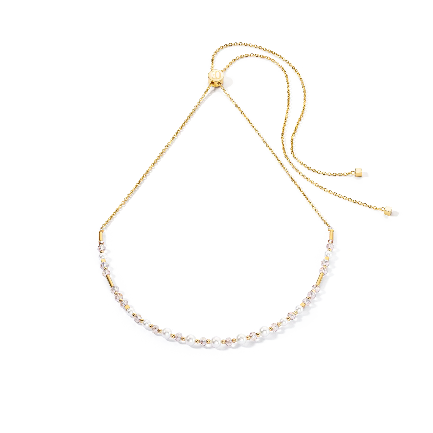 Collana Princess Pearls Chain oro-bianco