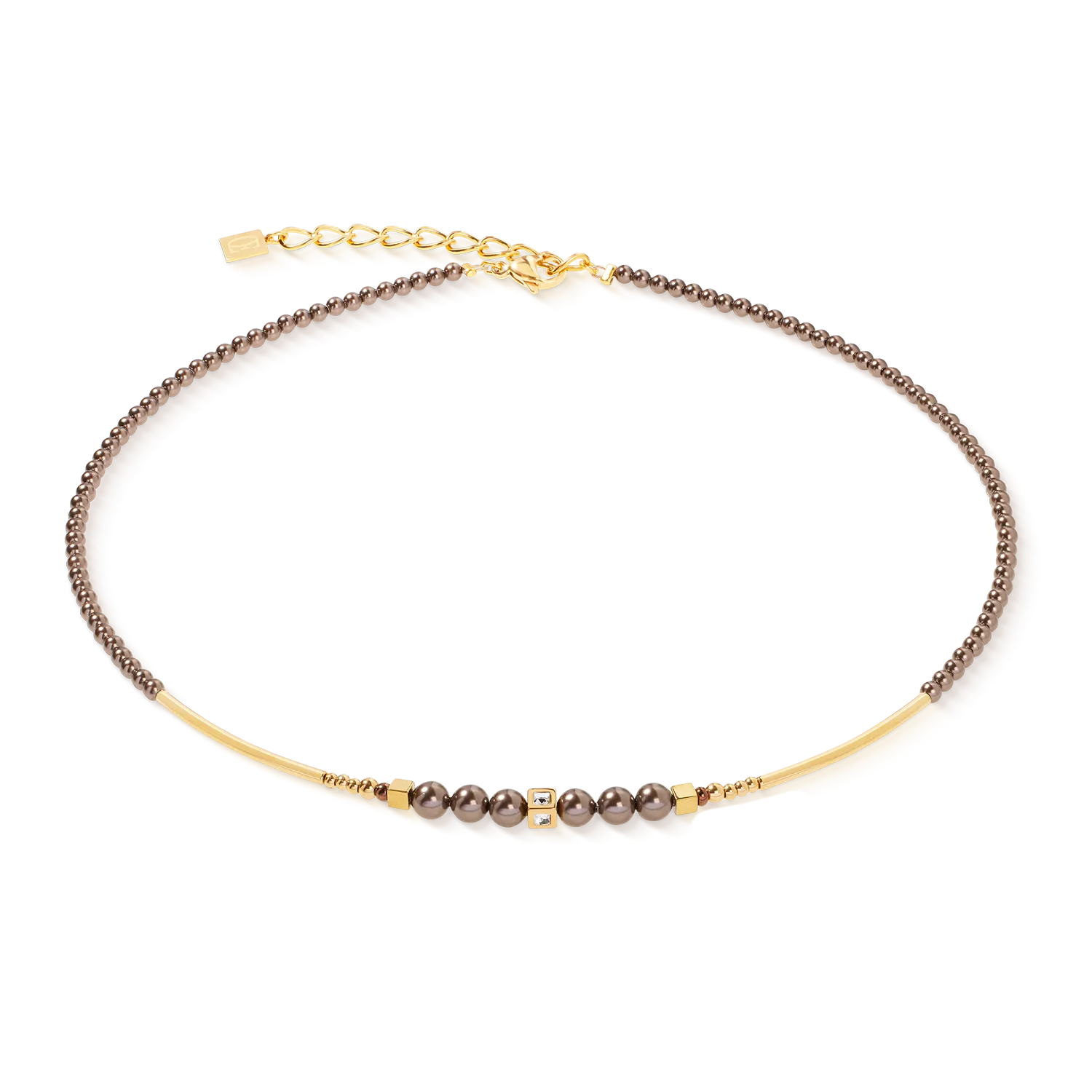 Collana Shimmering Princess Pearls oro-marrone
