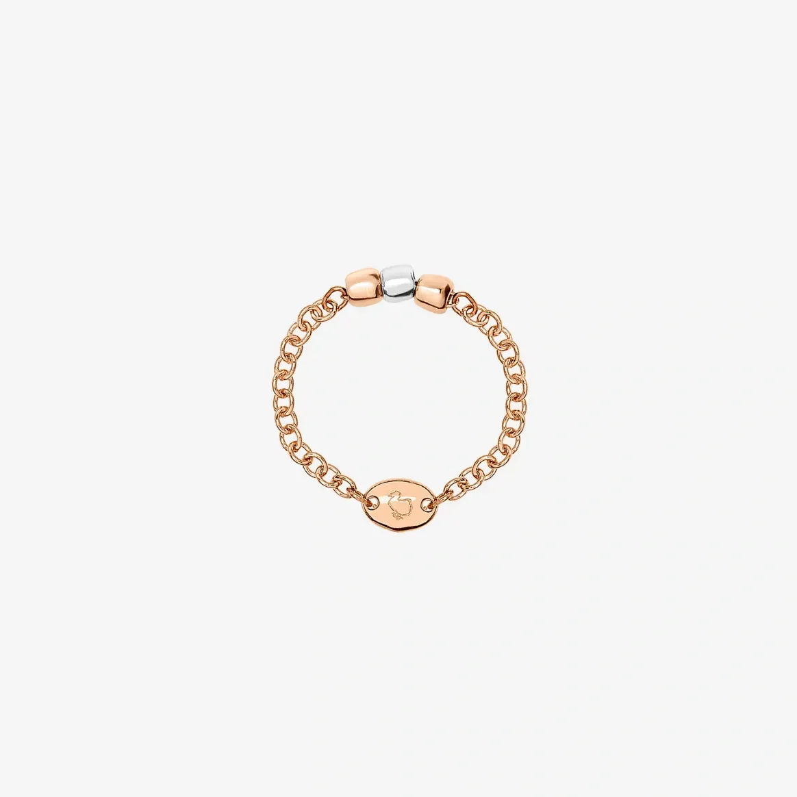 ANELLO DODO MINIGRANELLI ORO ROSA E ARGENTO