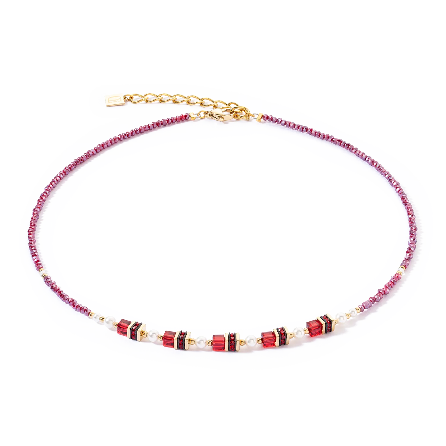 Collana Sparkling Princess rosso-oro