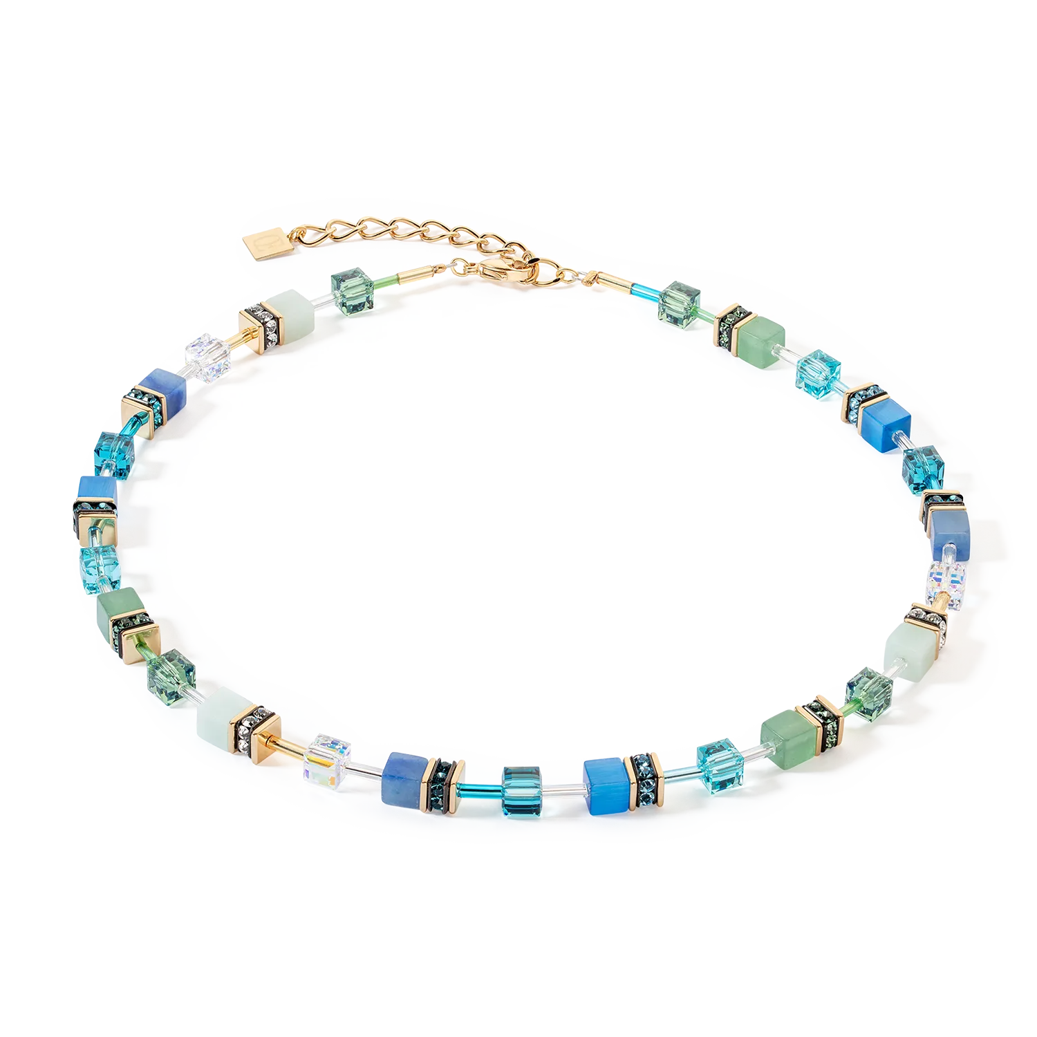 Collana GeoCUBE® Iconic Precious verde-turchese