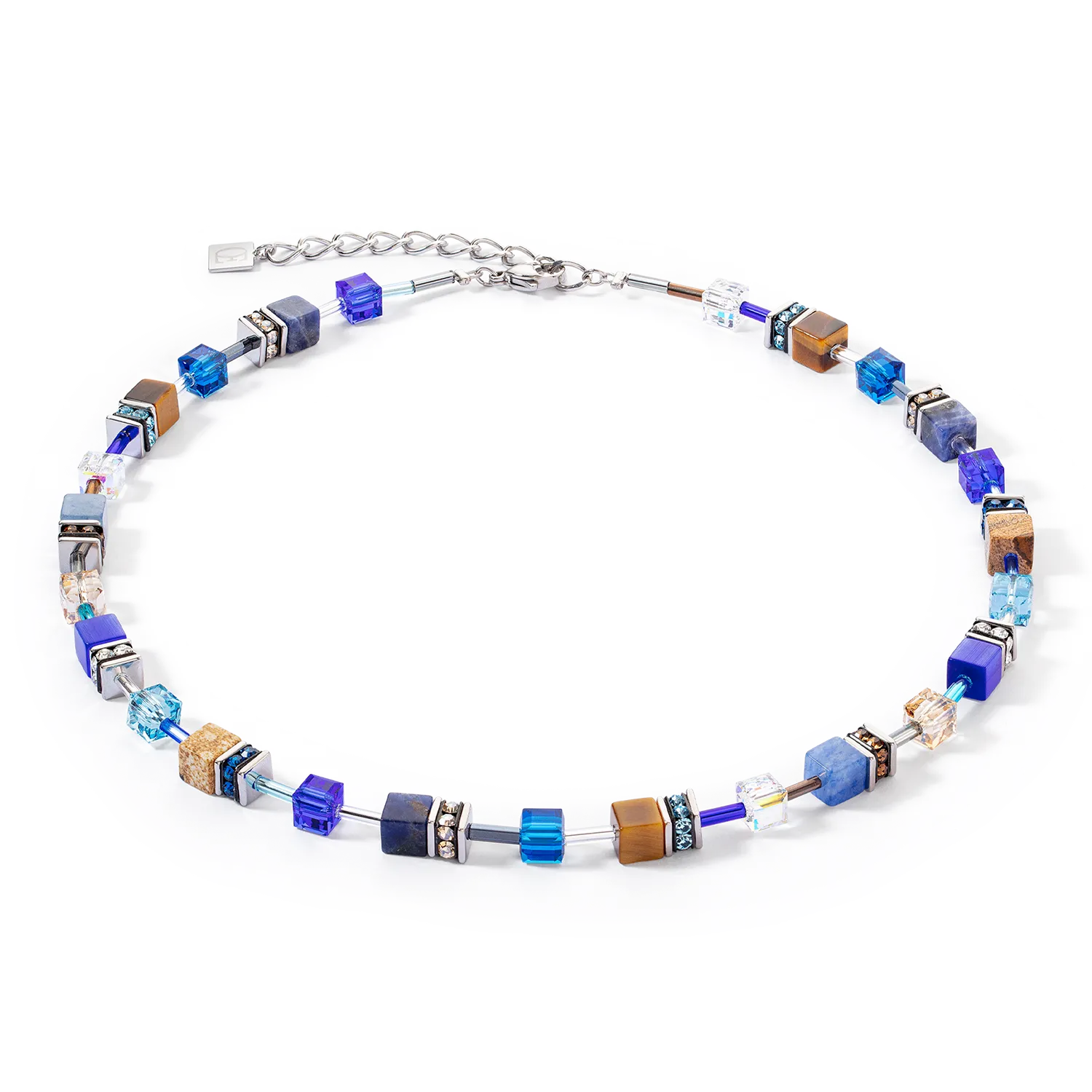 Collana GeoCUBE® Iconic Precious blu-marrone