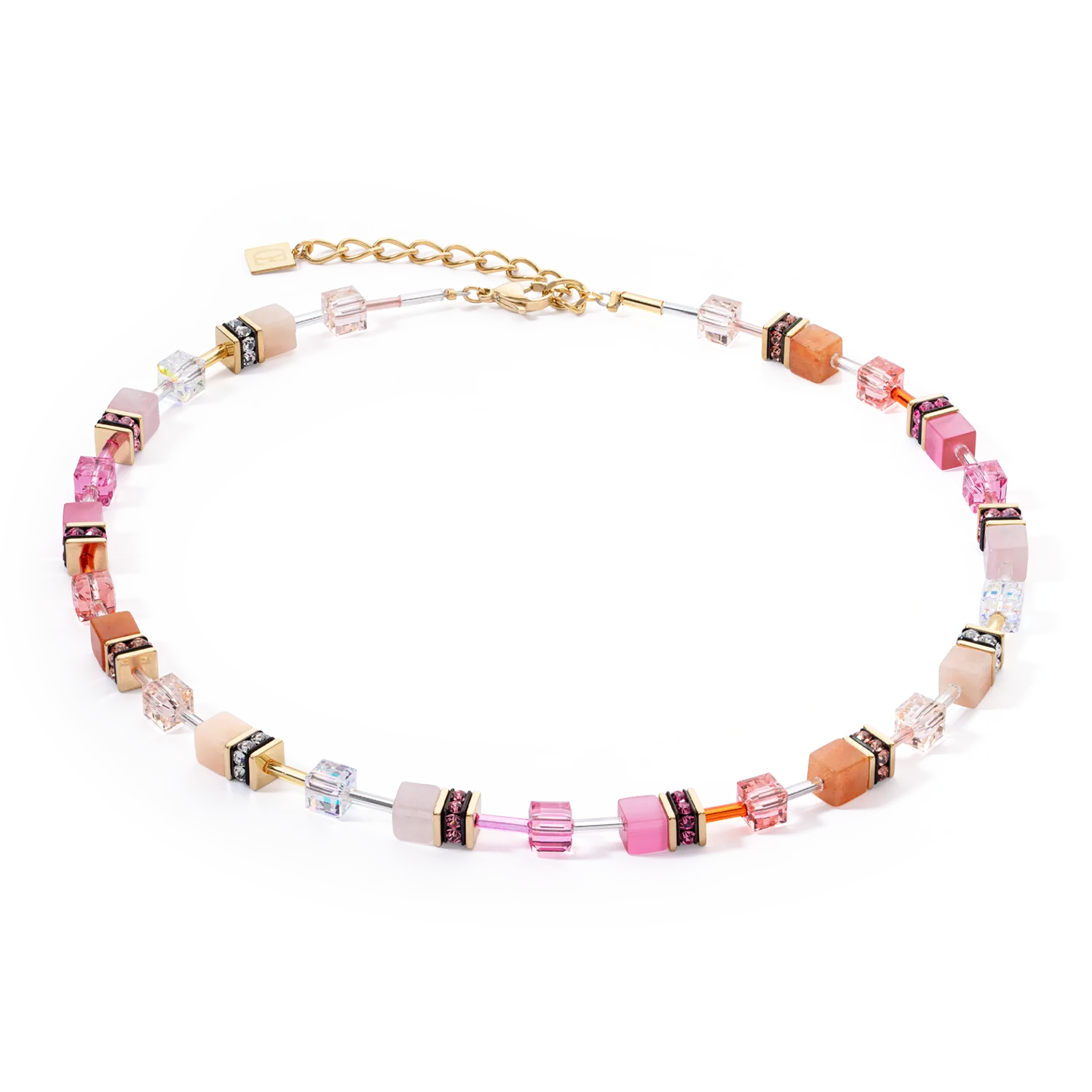 Collana GeoCUBE® Iconic Precious rose-arancione