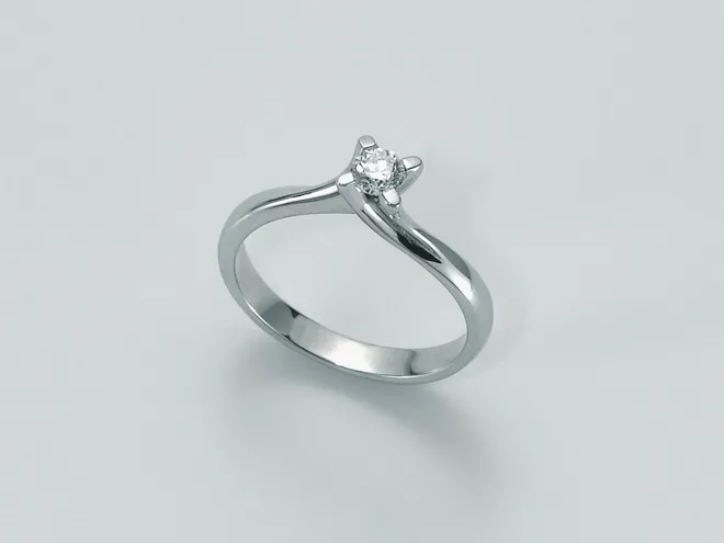 Anello In Oro Bianco Con Diamante Naturale LID1335-D7S