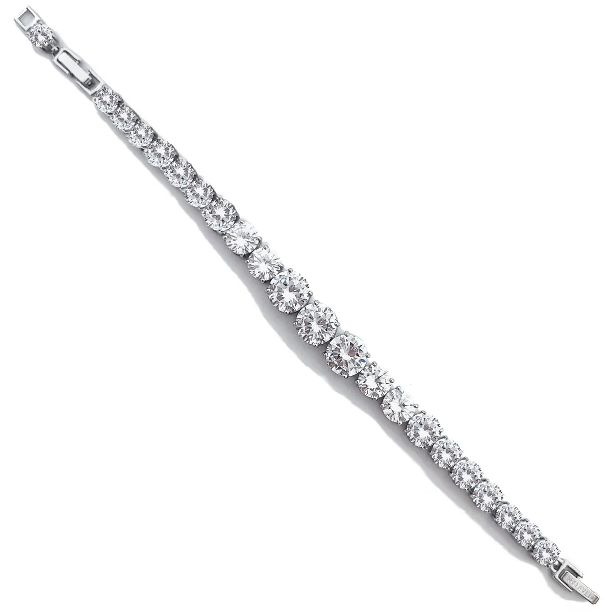 Bracciale tennis rodiato con cubic zirconia di Ottaviani Bijoux 500906b