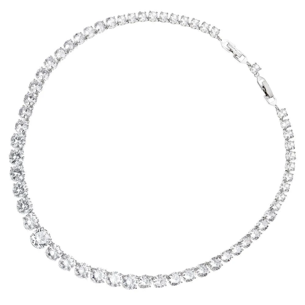 Collana tennis rodiata con cubic zirconia di Ottaviani Bijoux 500906c