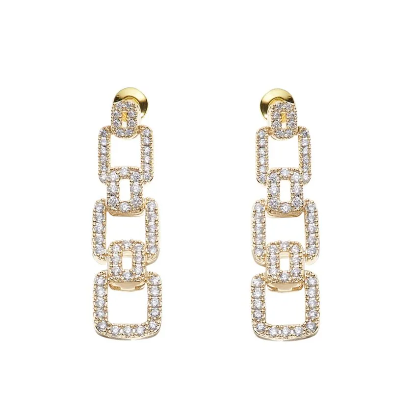 Orecchini placcati oro con cubic zirconia di Ottaviani Bijoux 501124o