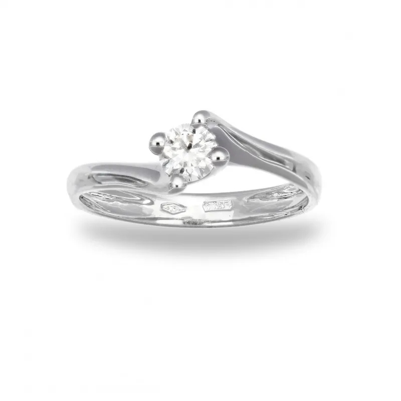 Anello Solitario GIA ct 0,30 modello Valentino Classico
