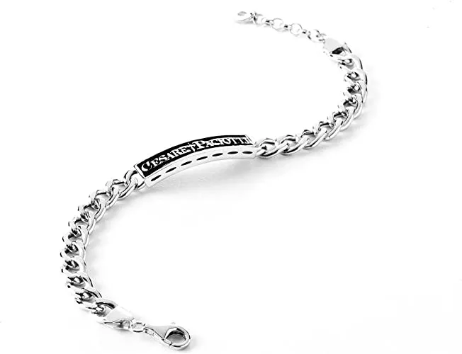 JPBR0956B CESARE PACIOTTI Jewels Bracciale da Uomo con Targa Smaltata in Argento 925