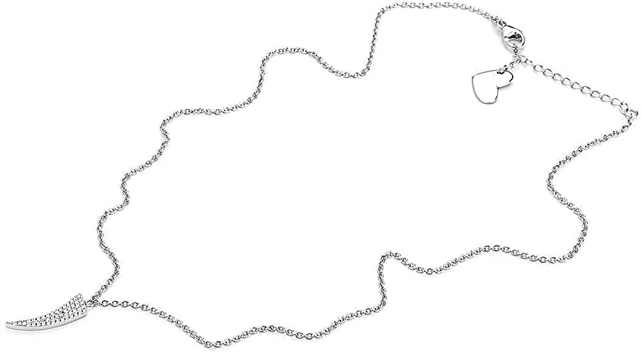 4US Gioielli 4UCL2619W Collana da Donna in Argento e Zirconi Unicorn