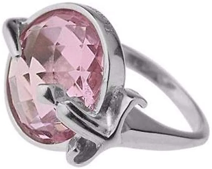 JPAN0306B/16 CESARE PACIOTTI Jewels Anello da Donna in Argento con Cristallo Rosa