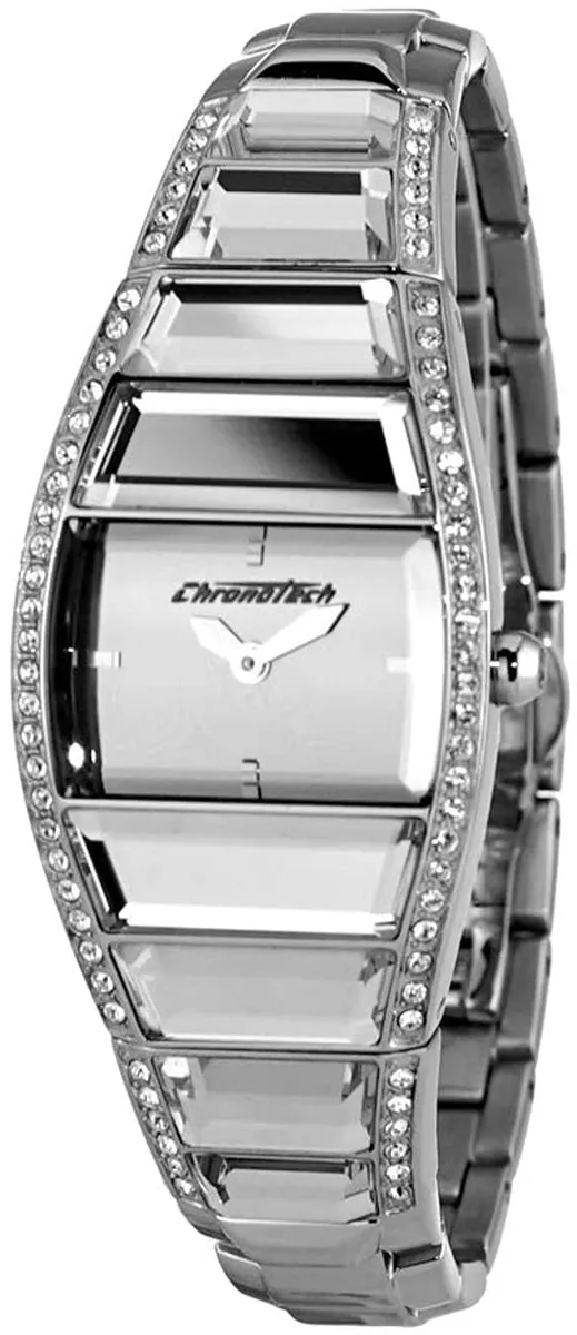Chronotech Orologio da Donna in Acciaio con Cristalli CT.7099LS/09M