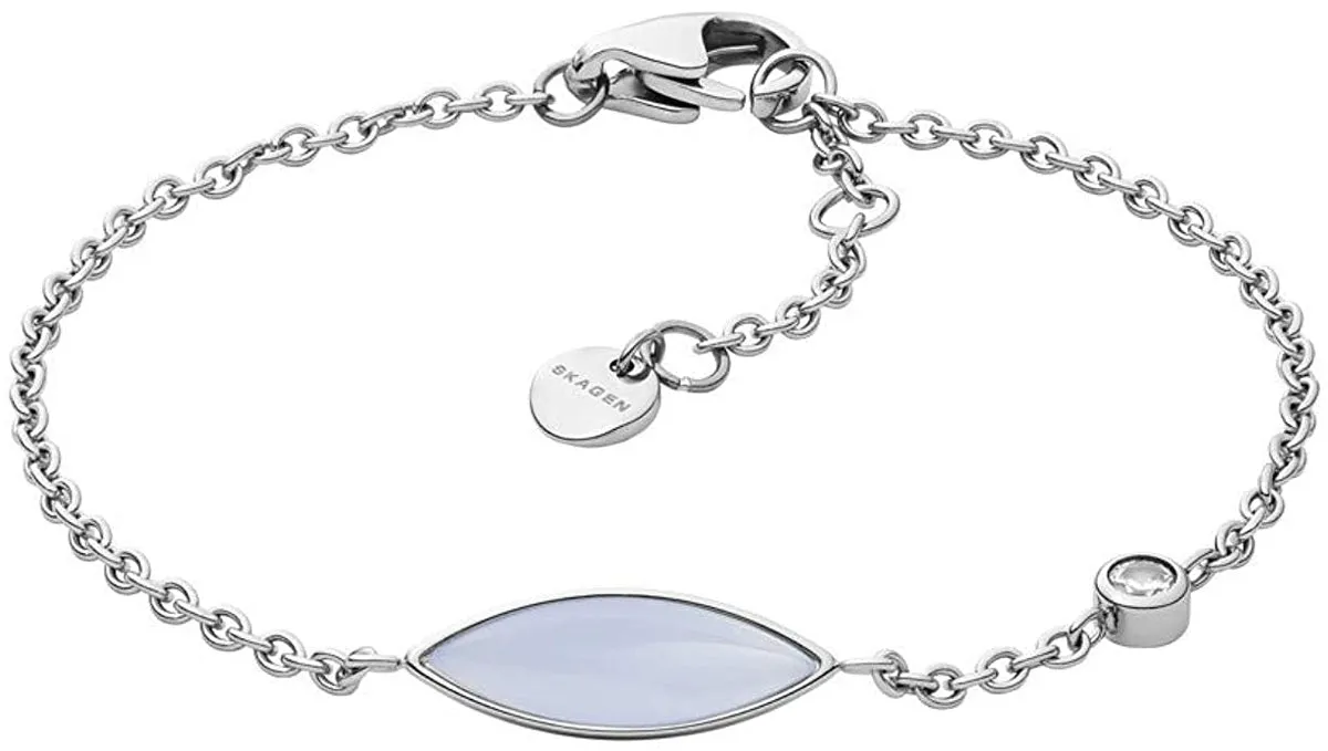 Skagen SKJ1333040 Bracciale da Donna in Acciaio e Vetro Sea Glass