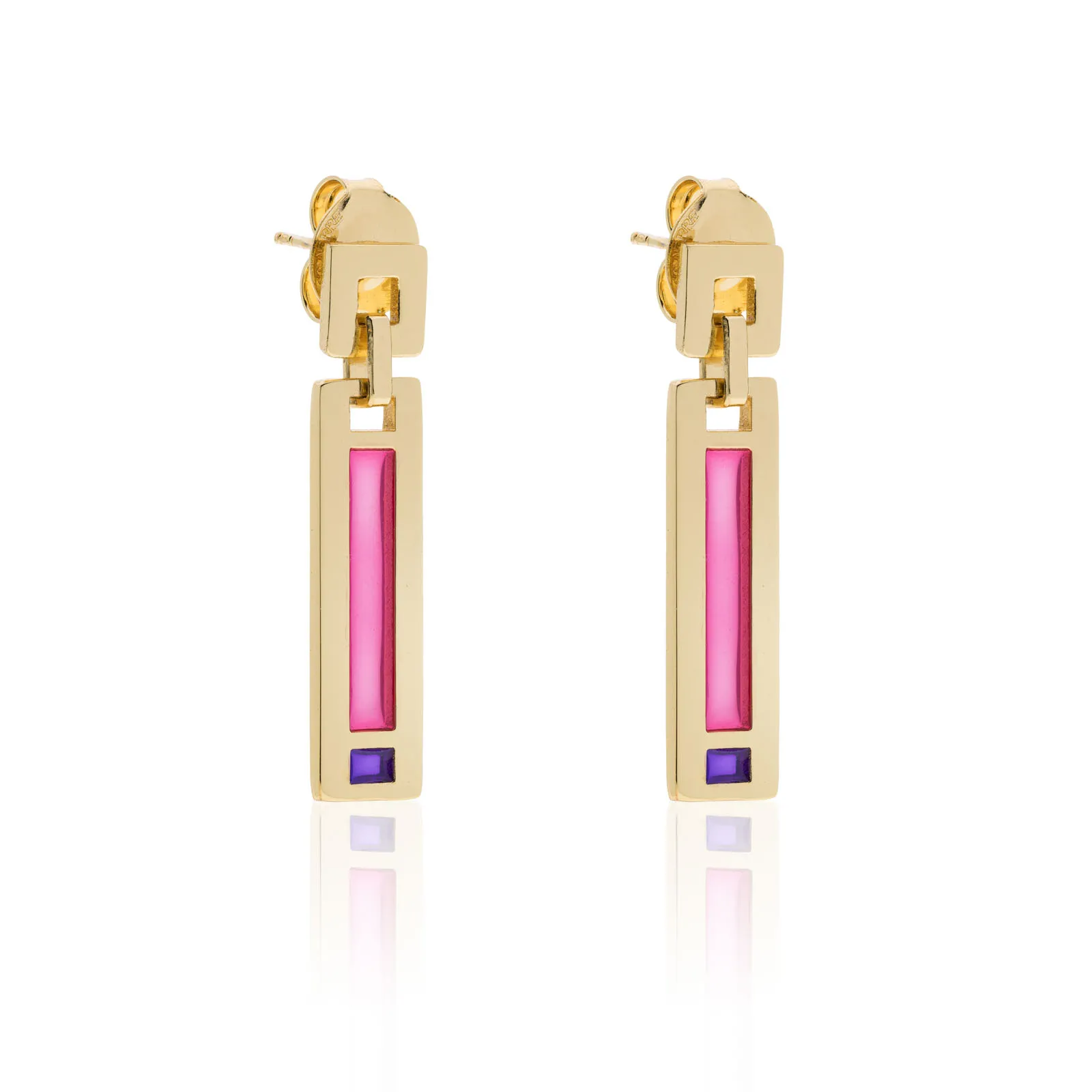 Orecchini Unoaerre donna pendenti smalto Kaleidos 2463