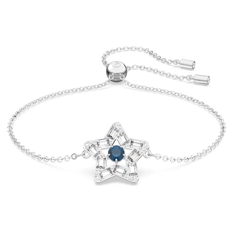 SWAROVSKI – BRACCIALE DONNA – Bracciale Stella Stella, Blu, Placcato rodio