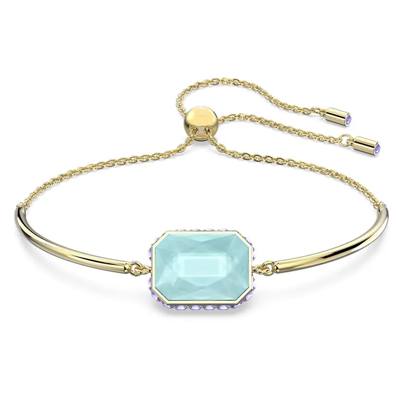 SWAROVSKI – BRACCIALE DONNA – Braccialetto Orbita Taglio ottagonale, Multicolore, Placcato color oro