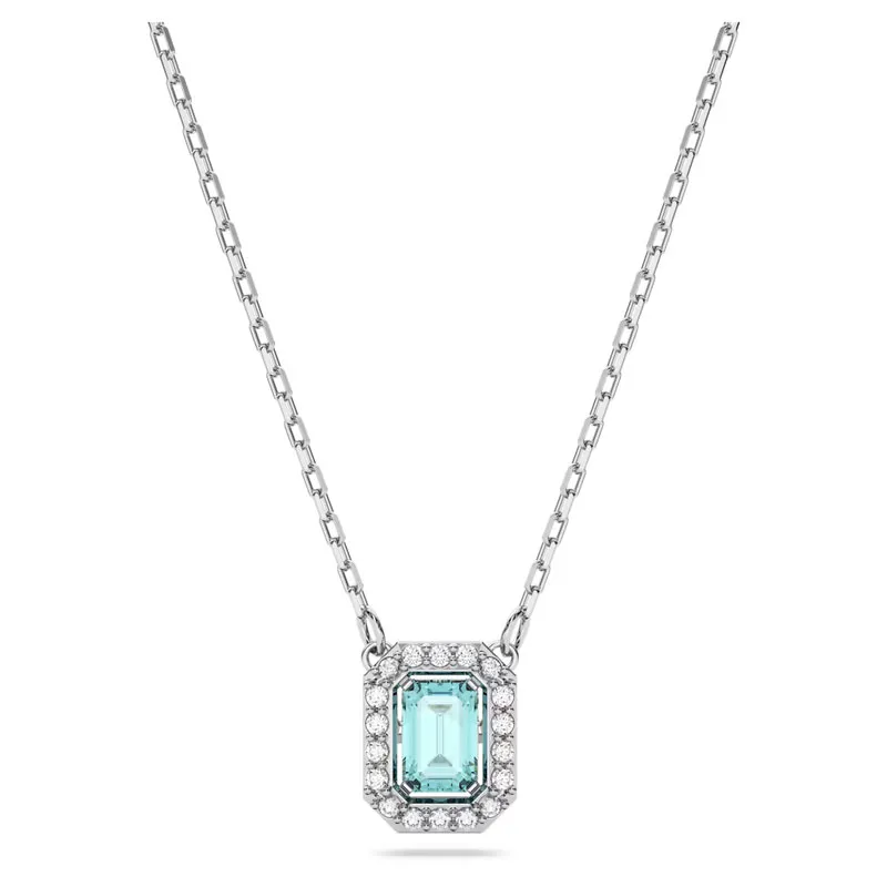 SWAROVSKI – COLLANA DONNA – Collana Millenia Taglio ottagonale, Blu, Placcato rodio
