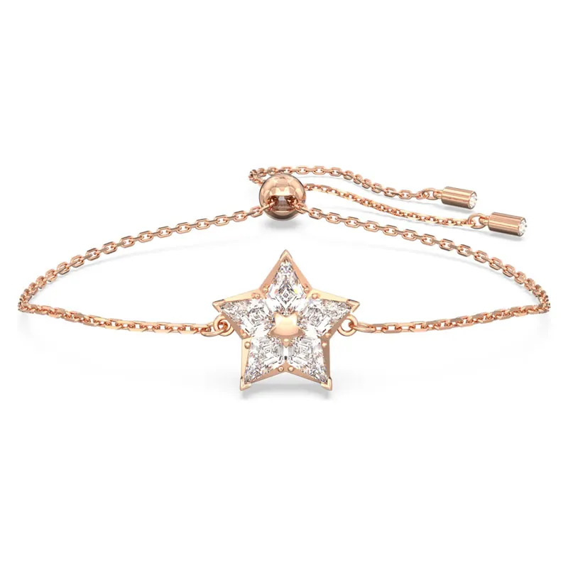 SWAROVSKI – BRACCIALE DONNA – Bracciale Stella Taglio Kite, Stella, Bianco, Placcato color oro rosa