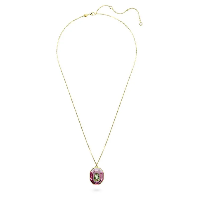 SWAROVSKI – COLLANA DONNA – Pendente Chroma Taglio misto, Medio, Multicolore, Placcato color oro