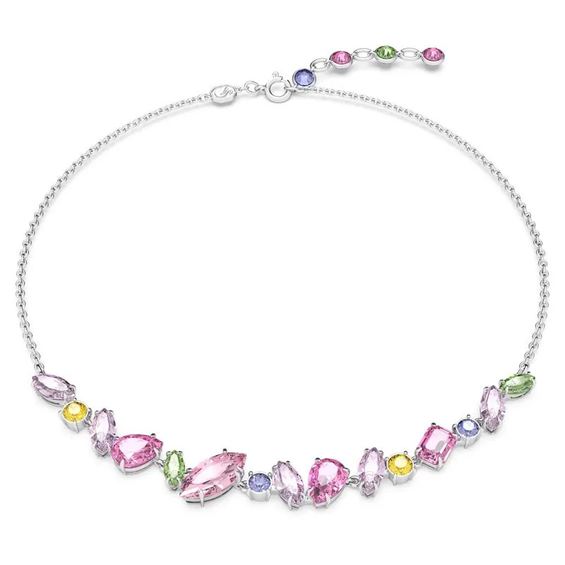 SWAROVSKI – COLLANA DONNA – Collana Gema Taglio misto, Multicolore, con catena Placcato rodio