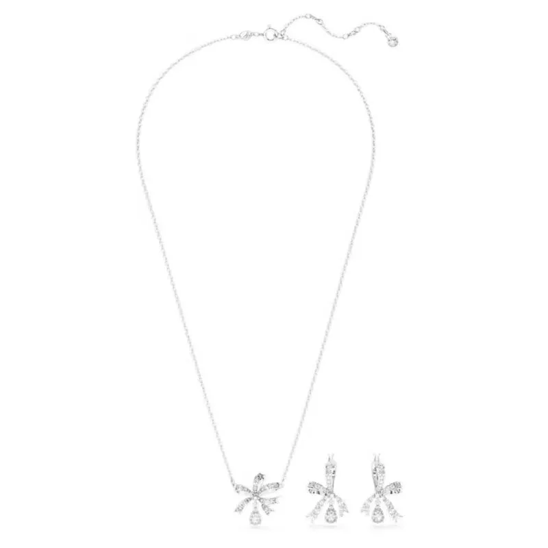 SWAROVSKI – SET DONNA – Set Volta Fiocco, Bianco, Placcato rodio