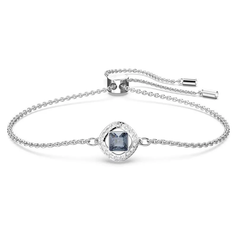 SWAROVSKI – BRACCIALE DONNA – Braccialetto Angelic Taglio squadrato, Bianco, Placcato rodio