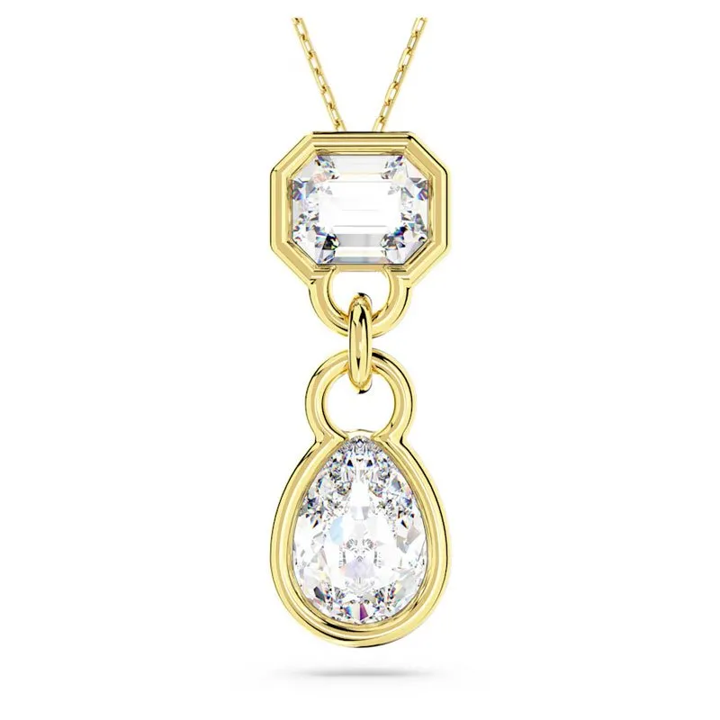 SWAROVSKI – COLLANA DONNA – Pendente Dextera Taglio misto, Bianco, Placcato color oro