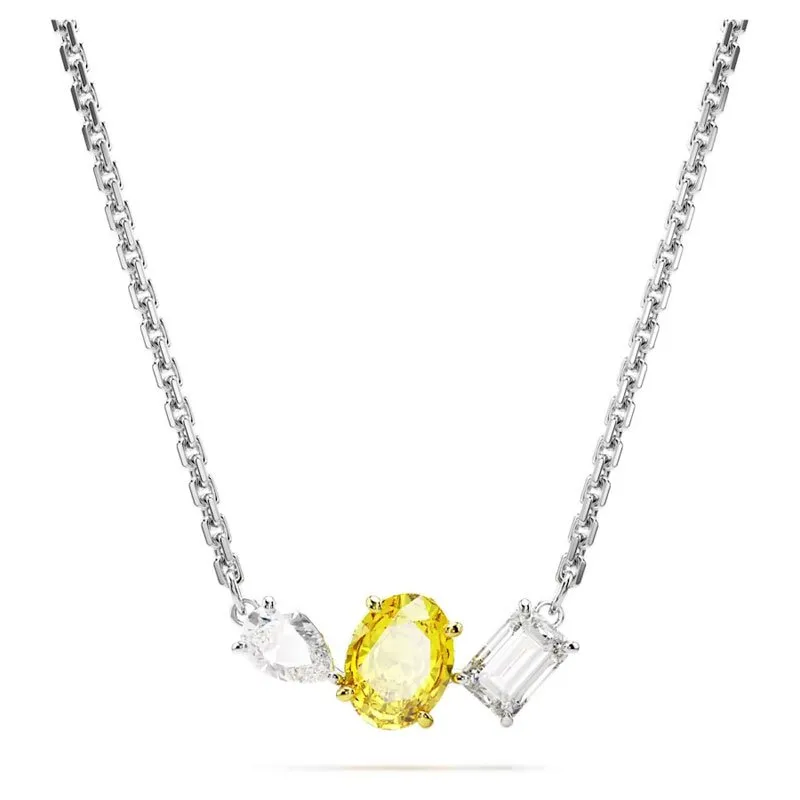SWAROVSKI – COLLANA DONNA – Pendente Mesmera Taglio misto, Giallo, Mix di finiture