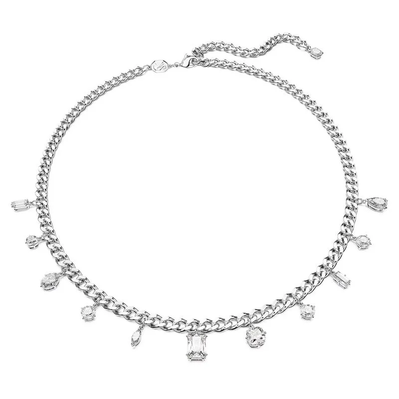 SWAROVSKI – COLLANA DONNA – Collana Dextera Taglio misto, Bianca, Placcato rodio