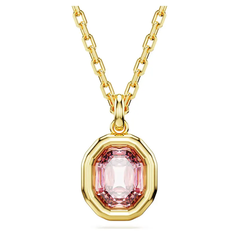 SWAROVSKI – COLLANA DONNA – Pendente Imber Taglio ottagonale, Rosa, Placcato color oro