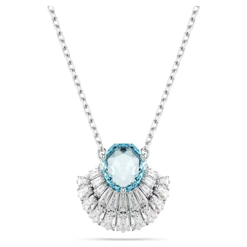 SWAROVSKI – COLLANA DONNA – Pendente Idyllia Conchiglia, Blu, Placcato rodio