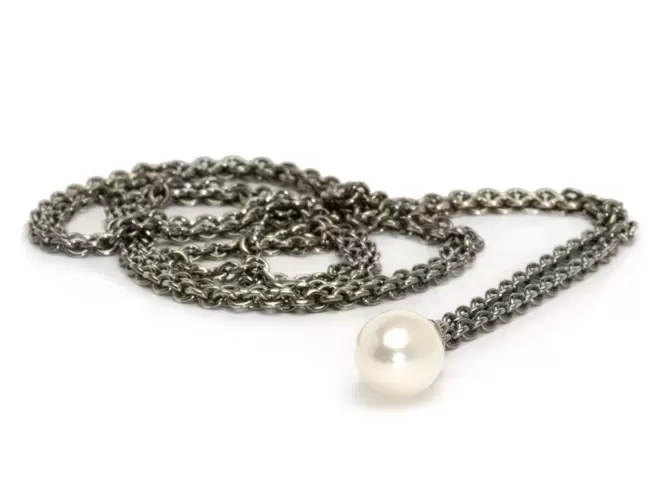 Trollbeads Collana D'Argento Puro Con Perla