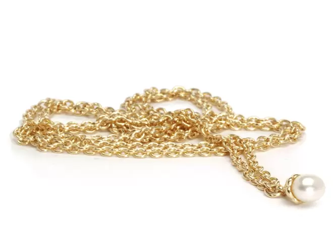 Trollbeads Collana D'Oro Con Perla