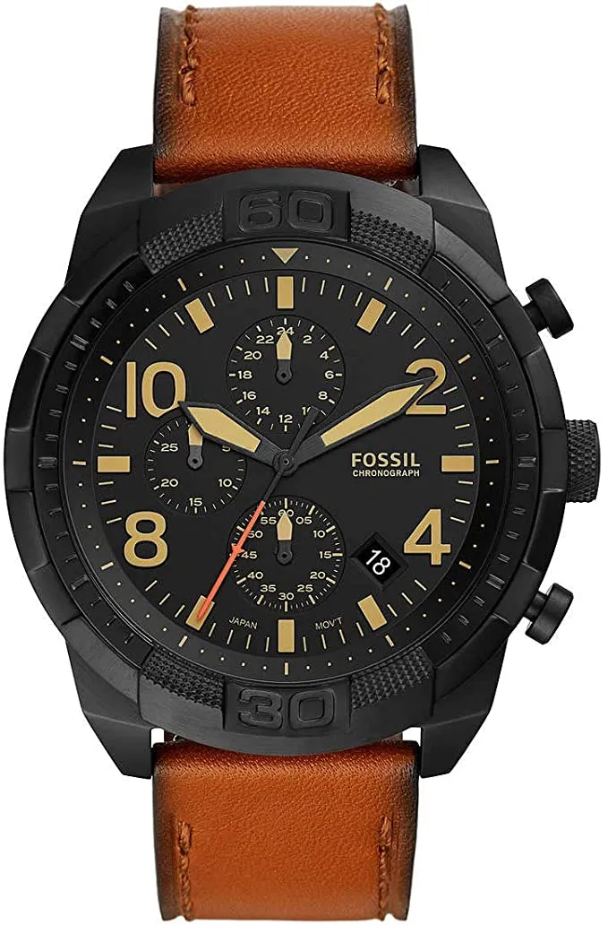 FOSSIL FS5714 Orologio Cronografo Uomo in Pelle - Bronson
