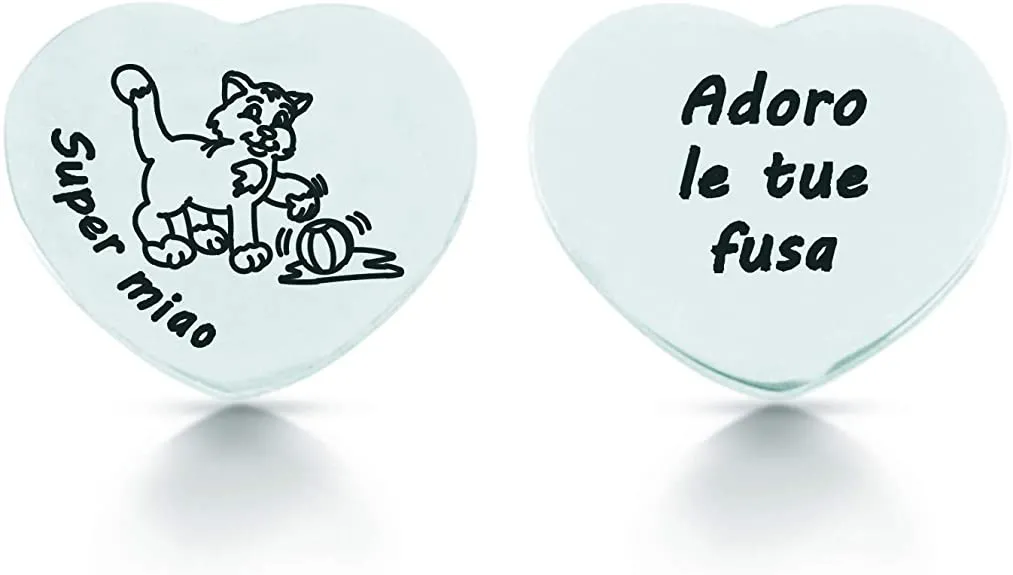 FEELINGS Jewels Orecchini FE28AOL in Acciaio a forma di cuore SUPER MIAO