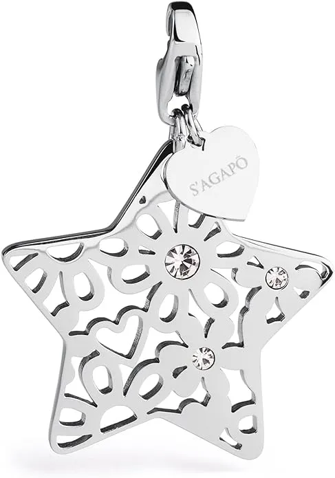 CIONDOLI SAGAPÒ HAPPY STELLA TRAFORATA CON CRISTALLI - SHA161