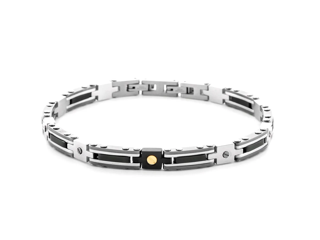 Cesare Paciotti 4Us Bracciale Uomo Con PIetra Naturale E Inserto In Oro 18 kt