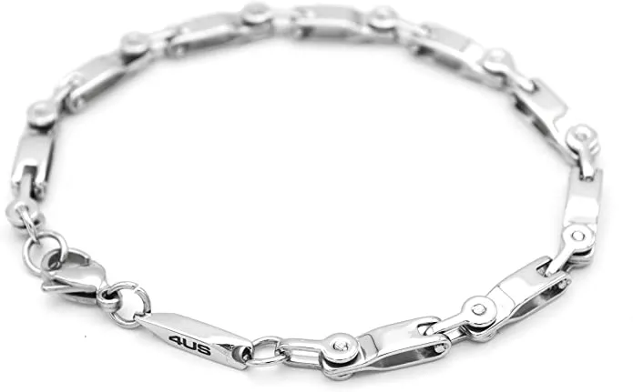 4US Gioielli 4UBR0536 Bracciale da Uomo In Acciaio Lucido
