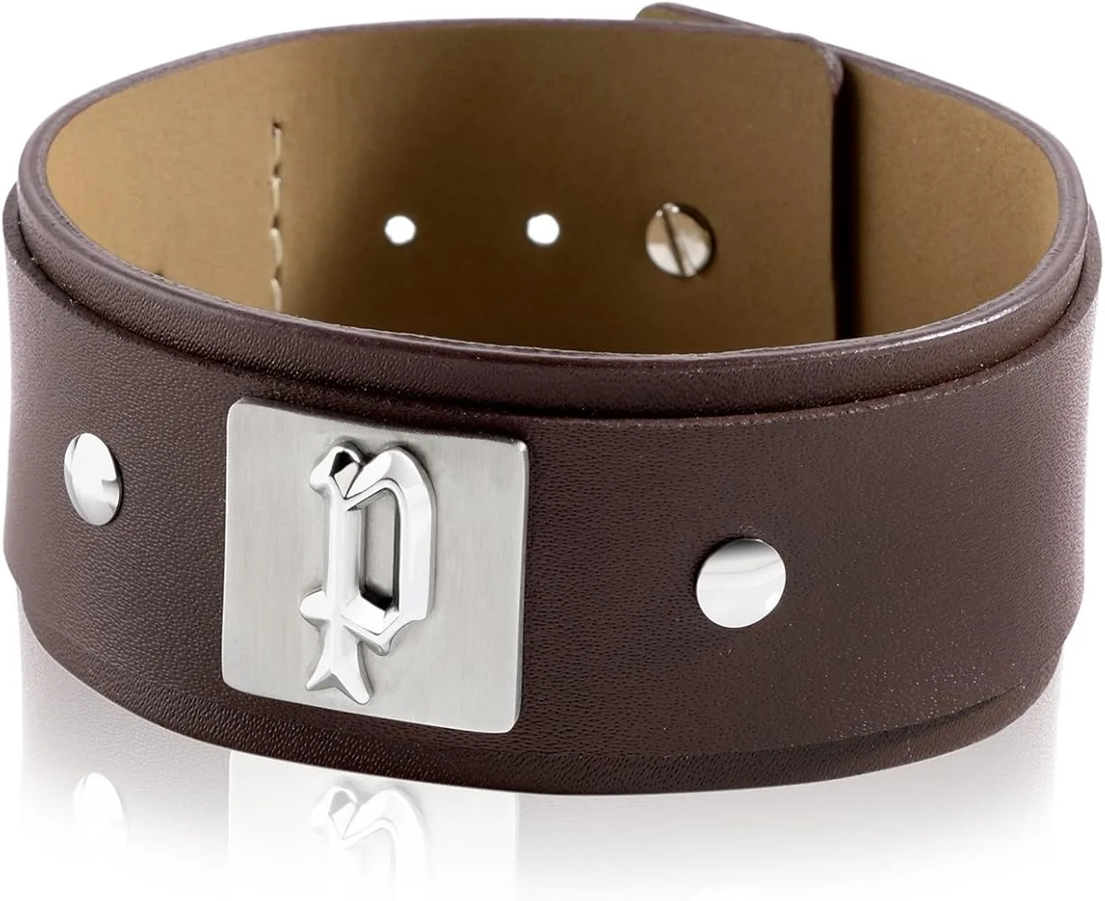 Bracciale Police in Pelle Marrone e Acciaio Modello S14KX02B