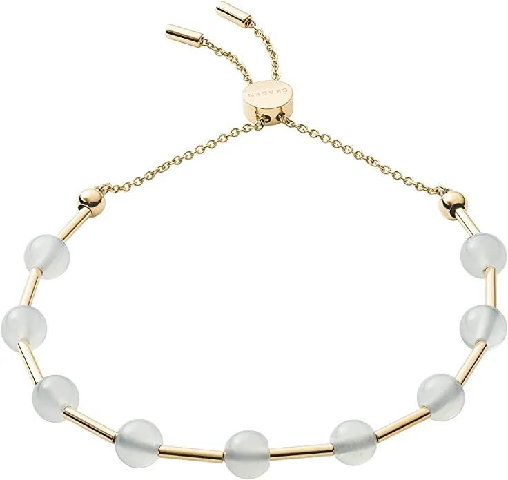 Skagen SKJ1193710 Bracciale Donna in Acciaio Tonalità Oro e Perline