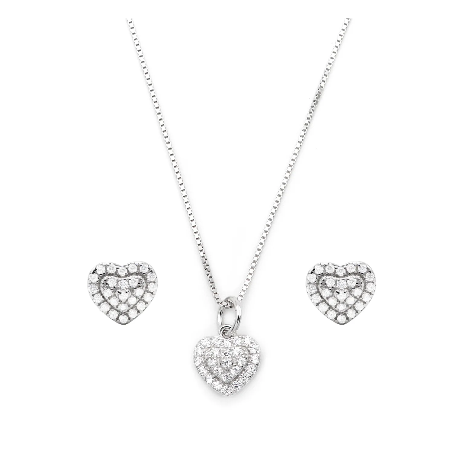 Parure in Argento 925 con Cuori