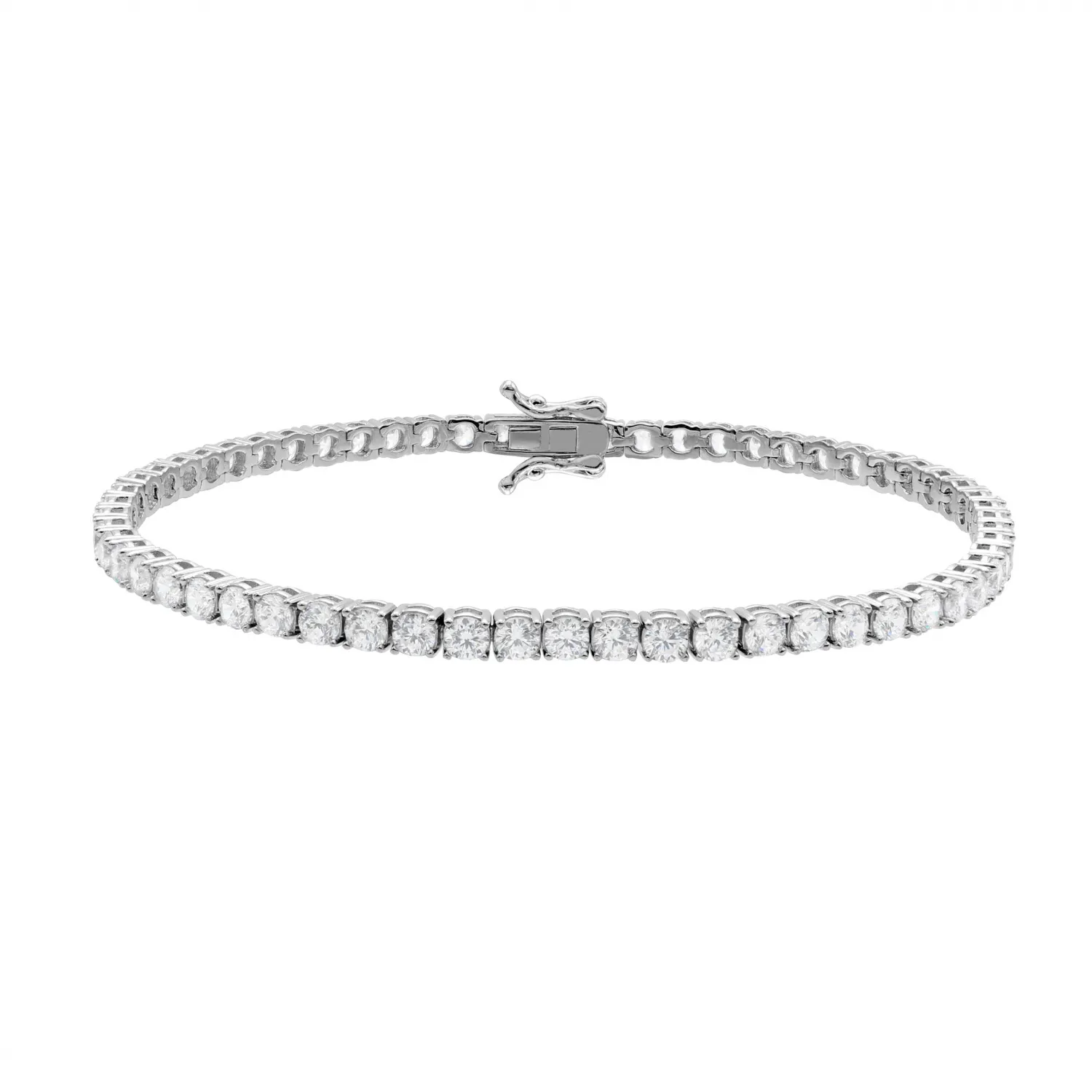 Tennis in Argento 925 20 cm con Zirconi Bianchi 3 mm