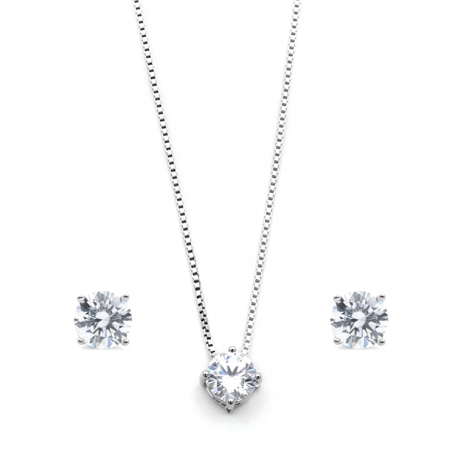 PARURE IN ARGENTO 925 CON PUNTO LUCE 5MM